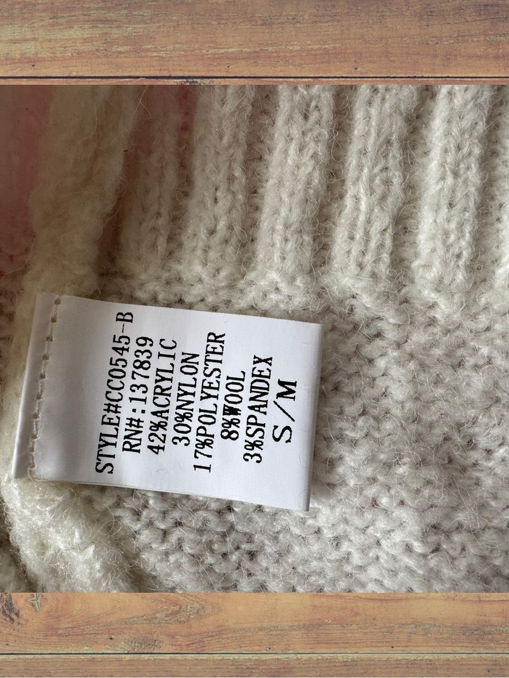 Dreamers by Debut Cropped Flower Power 3D Knit Ivory Cardigan NWOT - Picture 7 of 13
